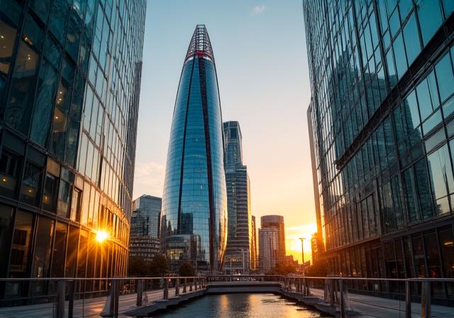 View of the City of London financial district